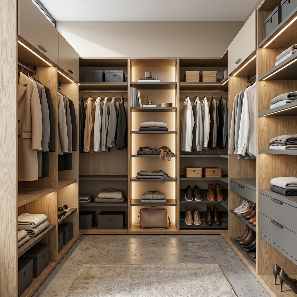 Гардеробная Комби с LED-подсветкой