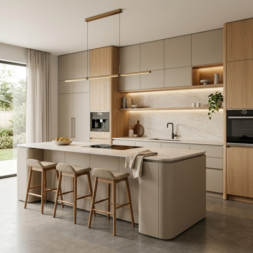 Кухня 2026: тёплый минимализм, скрытая техника и «чистые» фасады — как сделать и не пожалеть